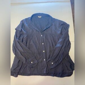 DRA Blue Long Sleeve Blouse Size Small B5